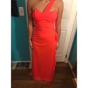 Coral long dress